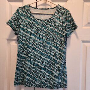 212 Collection Turquoise/Black Top - Size S
